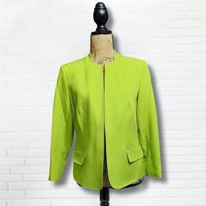 Evan-Picone Black Label Kiwi Crepe Blazer Jacket 6 NWT
